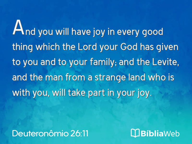 Deuteronômio 26:11 em imagem para compartilhar