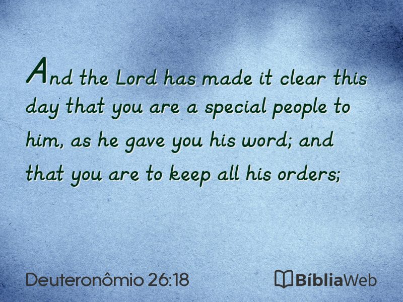Deuteronômio 26:18 em imagem para compartilhar