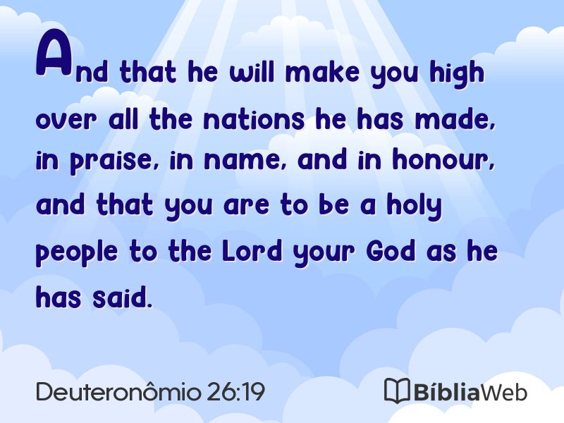 Deuteronômio 26:19 em imagem para compartilhar