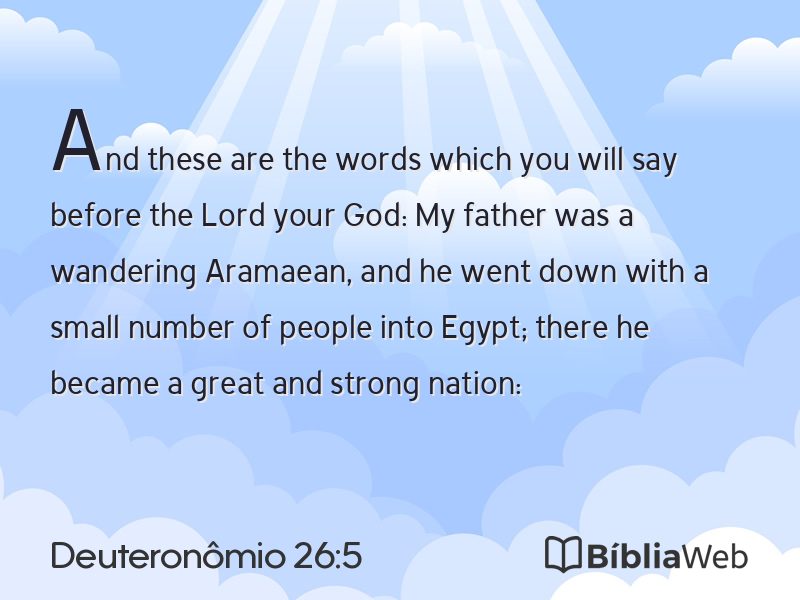 Deuteronômio 26:5 em imagem para compartilhar
