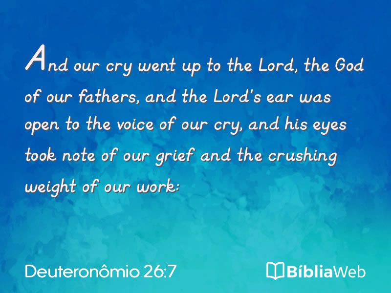 Deuteronômio 26:7 em imagem para compartilhar