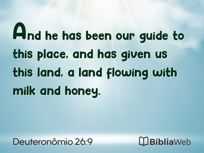 Deuteronômio 26:9 em imagem para compartilhar