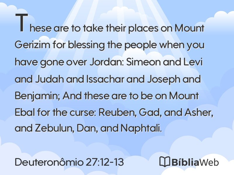 Deuteronômio 27:12-13 em imagem para compartilhar
