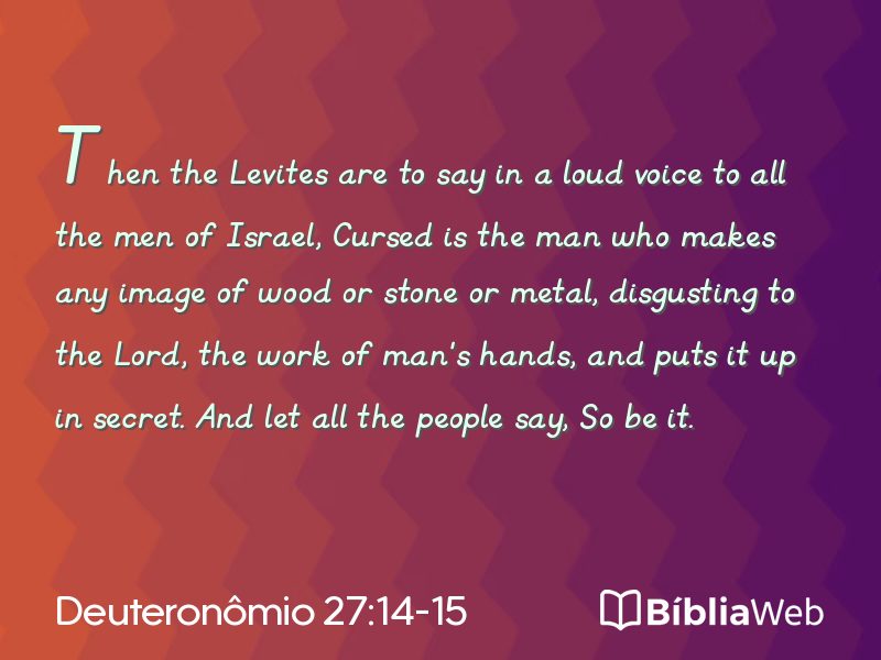 Deuteronômio 27:14-15 em imagem para compartilhar