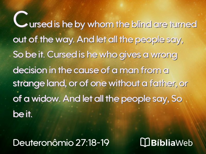 Deuteronômio 27:18-19 em imagem para compartilhar