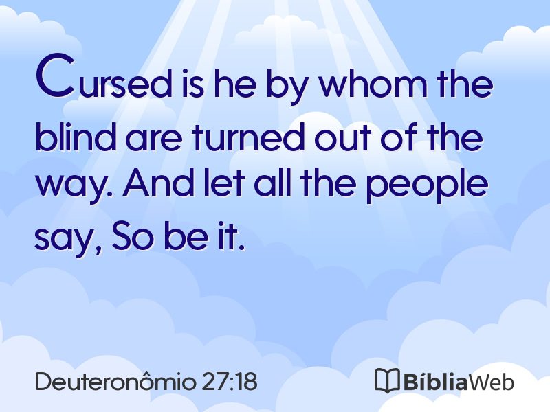 Deuteronômio 27:18 em imagem para compartilhar