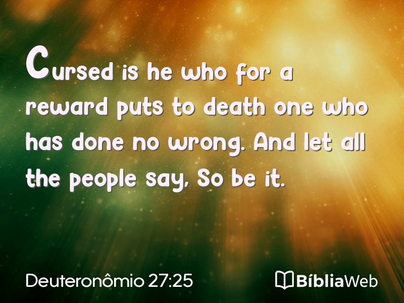Deuteronômio 27:25 em imagem para compartilhar