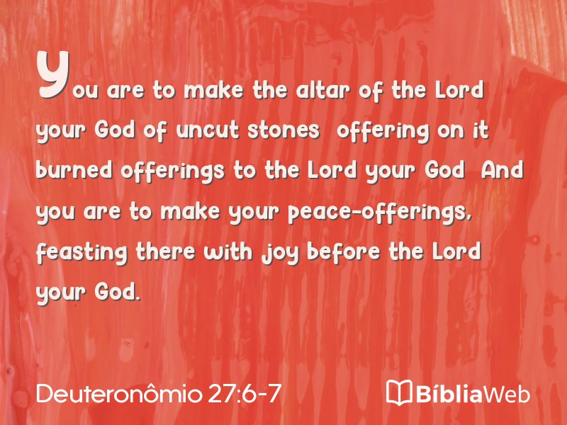 Deuteronômio 27:6-7 em imagem para compartilhar