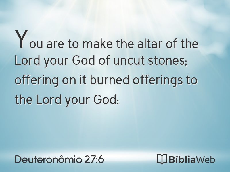 Deuteronômio 27:6 em imagem para compartilhar