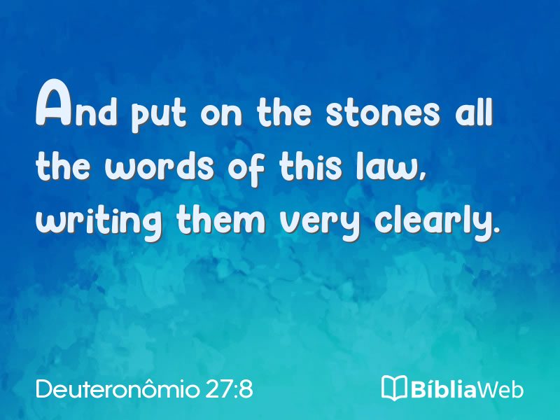 Deuteronômio 27:8 em imagem para compartilhar