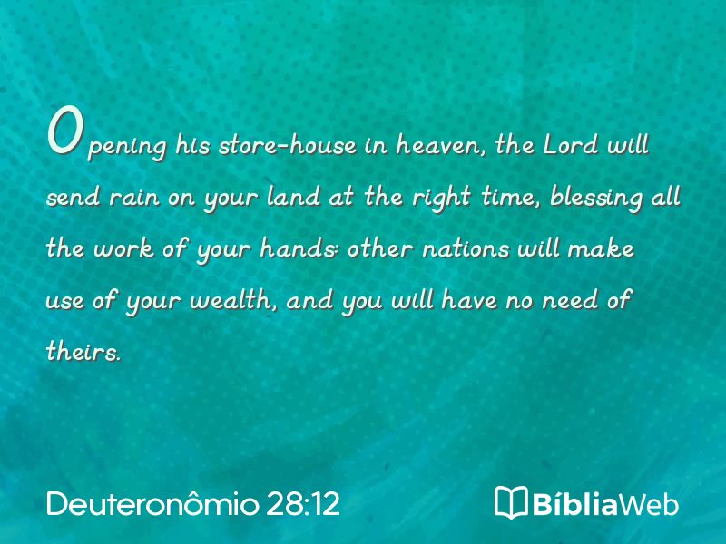 Deuteronômio 28:12 em imagem para compartilhar
