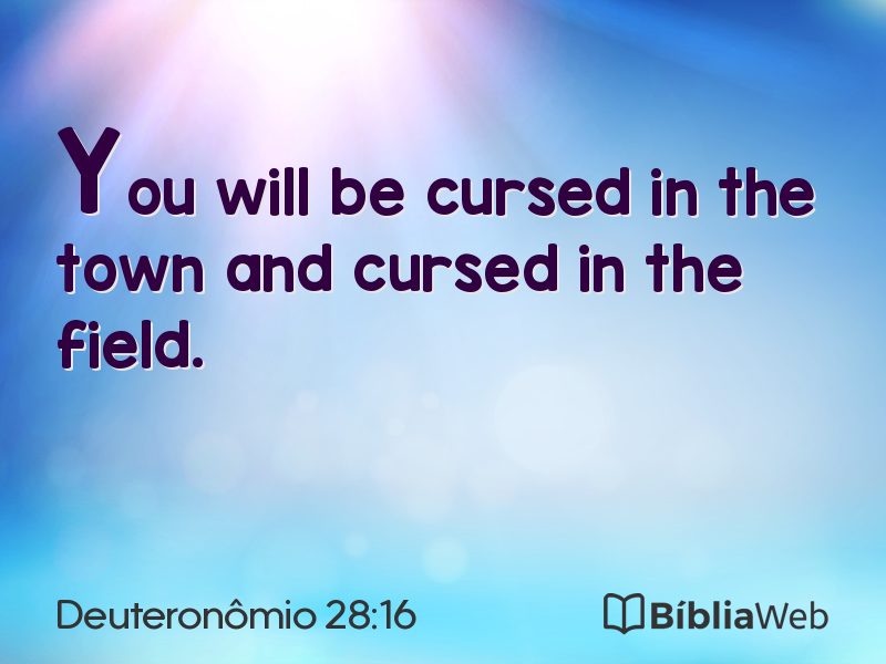 Deuteronômio 28:16 em imagem para compartilhar