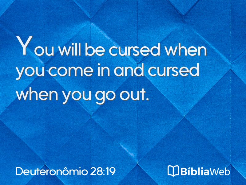 Deuteronômio 28:19 em imagem para compartilhar