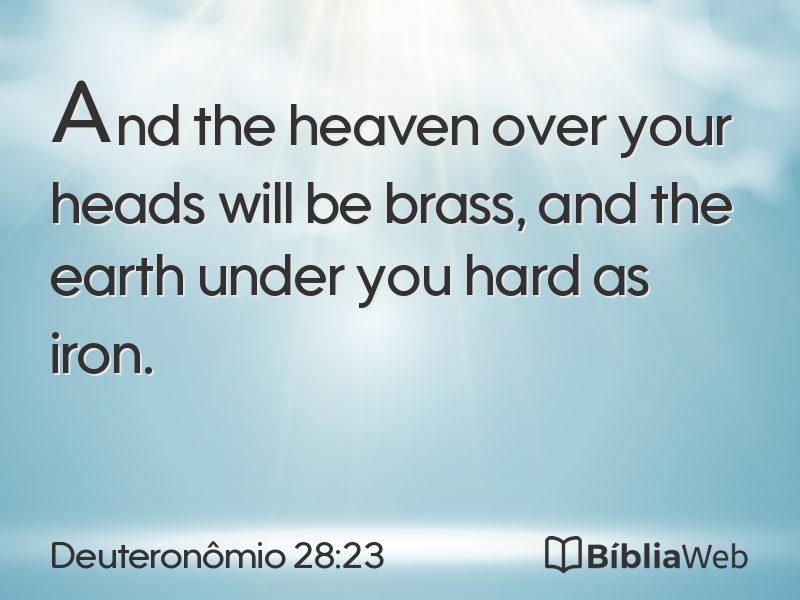 Deuteronômio 28:23 em imagem para compartilhar