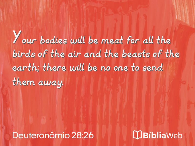 Deuteronômio 28:26 em imagem para compartilhar