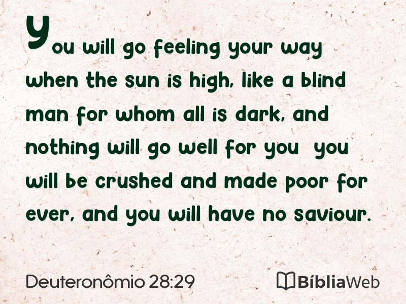 Deuteronômio 28:29 em imagem para compartilhar