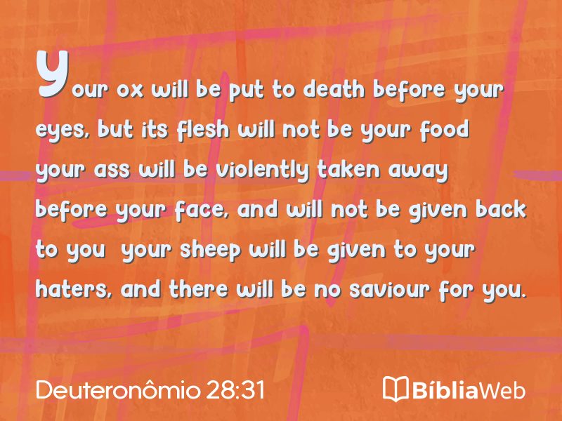 Deuteronômio 28:31 em imagem para compartilhar