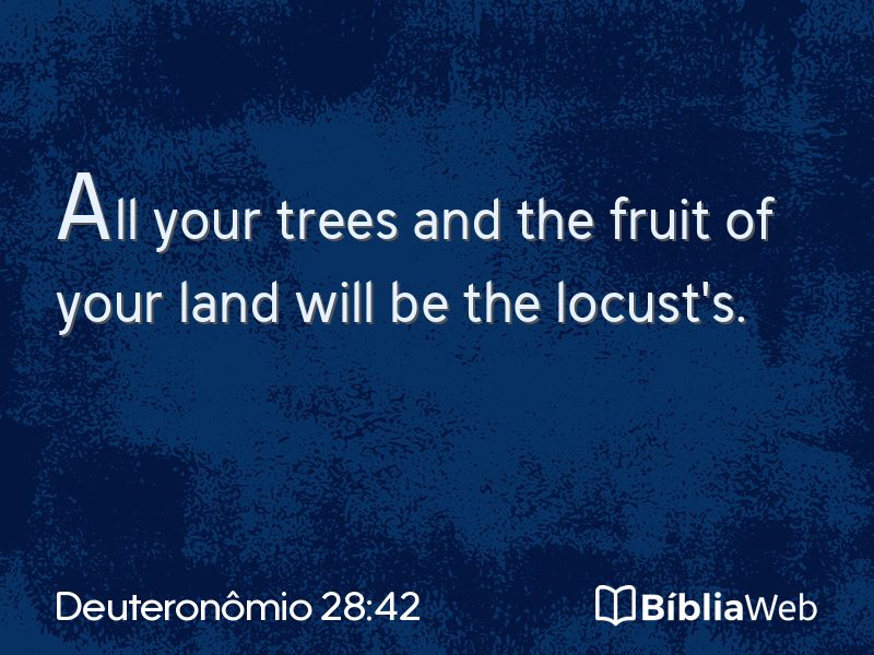 Deuteronômio 28:42 em imagem para compartilhar