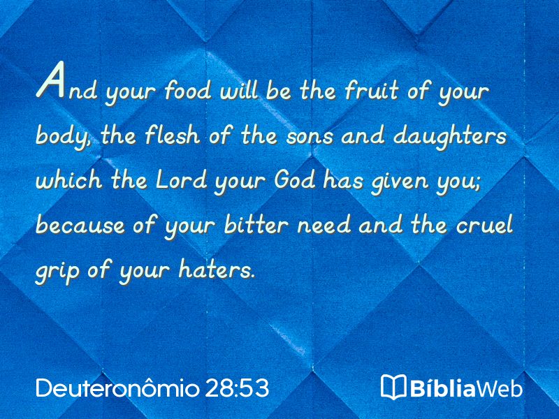 Deuteronômio 28:53 em imagem para compartilhar