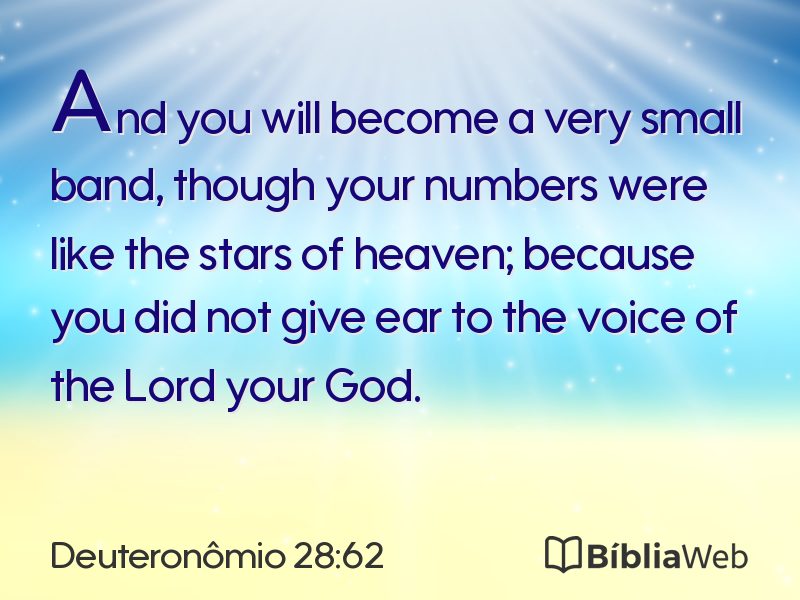 Deuteronômio 28:62 em imagem para compartilhar