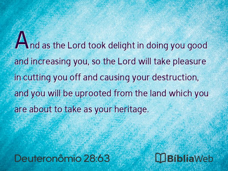 Deuteronômio 28:63 em imagem para compartilhar