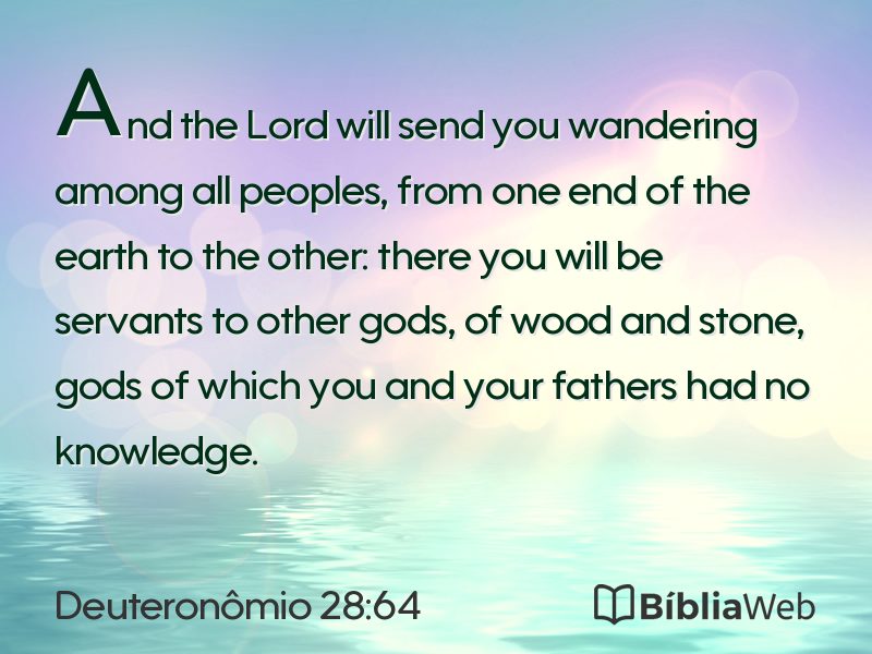 Deuteronômio 28:64 em imagem para compartilhar