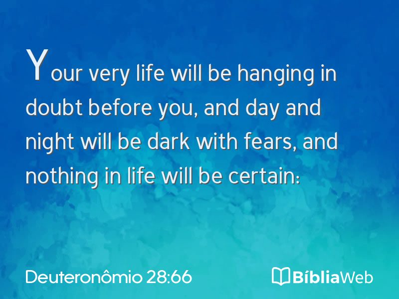 Deuteronômio 28:66 em imagem para compartilhar