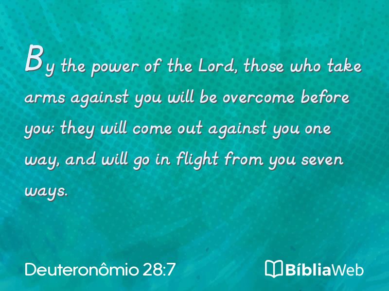 Deuteronômio 28:7 em imagem para compartilhar
