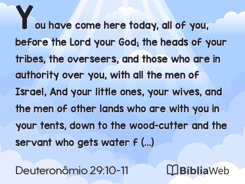 Deuteronômio 29:10-11 em imagem para compartilhar