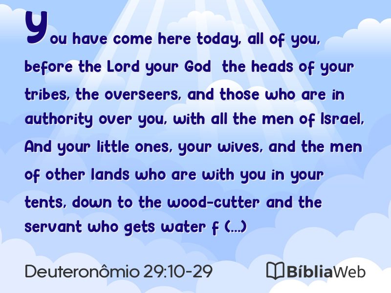 Deuteronômio 29:10-29 em imagem para compartilhar