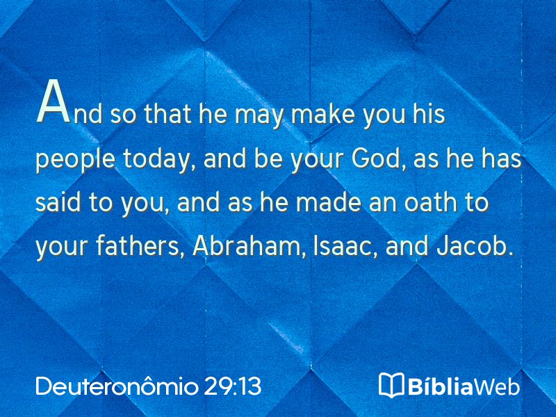 Deuteronômio 29:13 em imagem para compartilhar