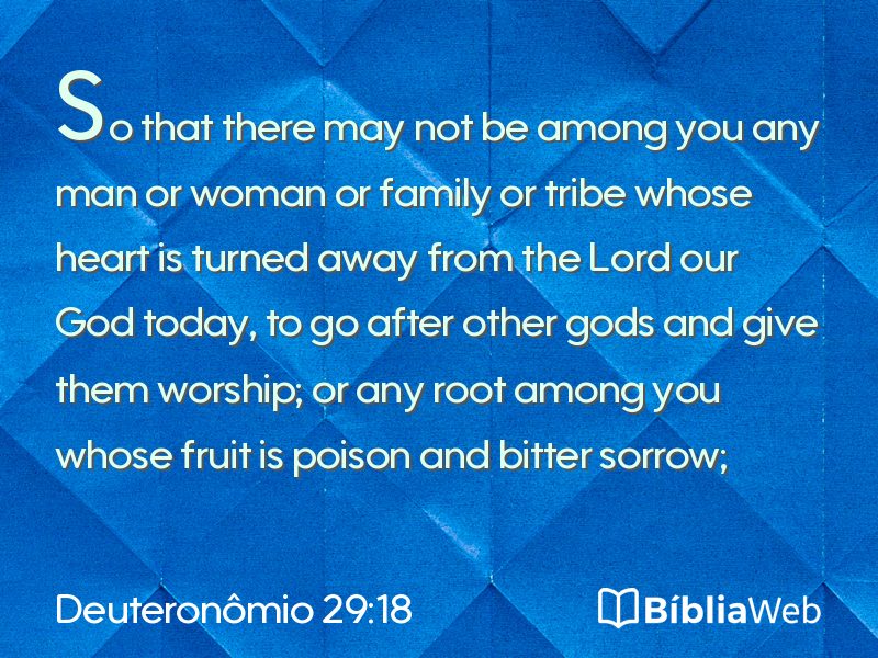 Deuteronômio 29:18 em imagem para compartilhar
