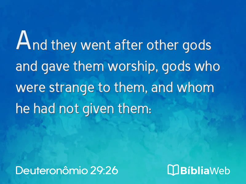 Deuteronômio 29:26 em imagem para compartilhar