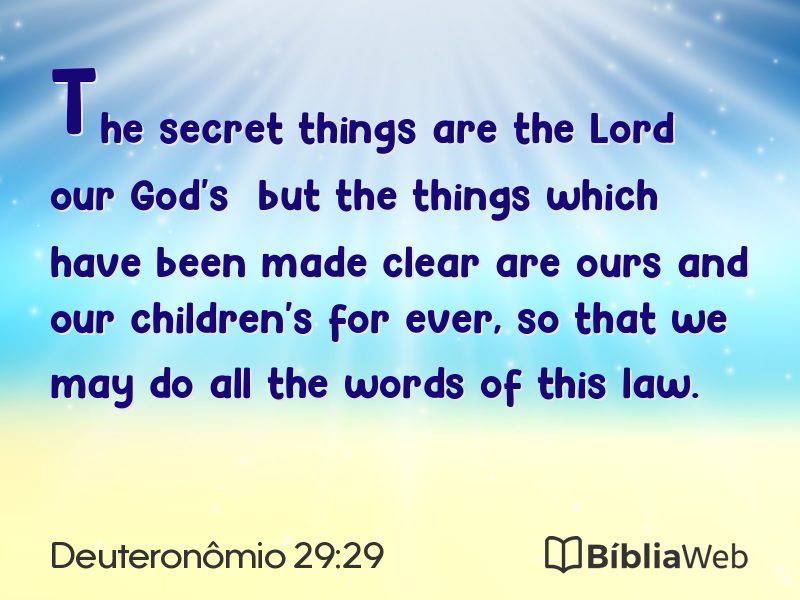 Deuteronômio 29:29 em imagem para compartilhar