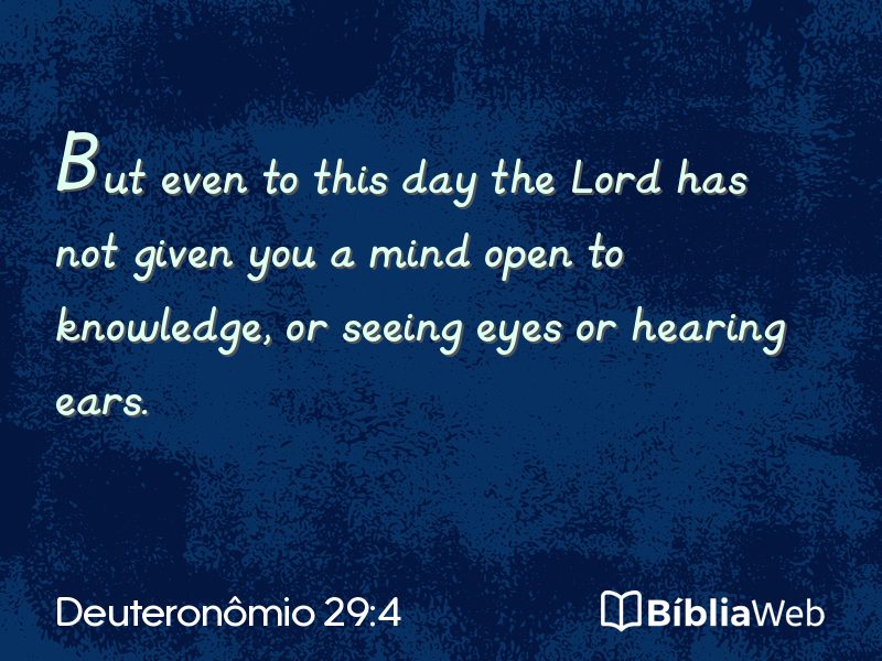 Deuteronômio 29:4 em imagem para compartilhar