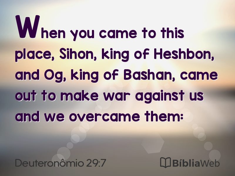 Deuteronômio 29:7 em imagem para compartilhar