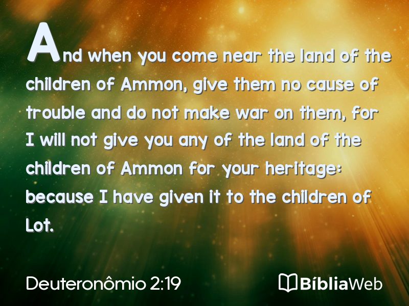 Deuteronômio 2:19 em imagem para compartilhar
