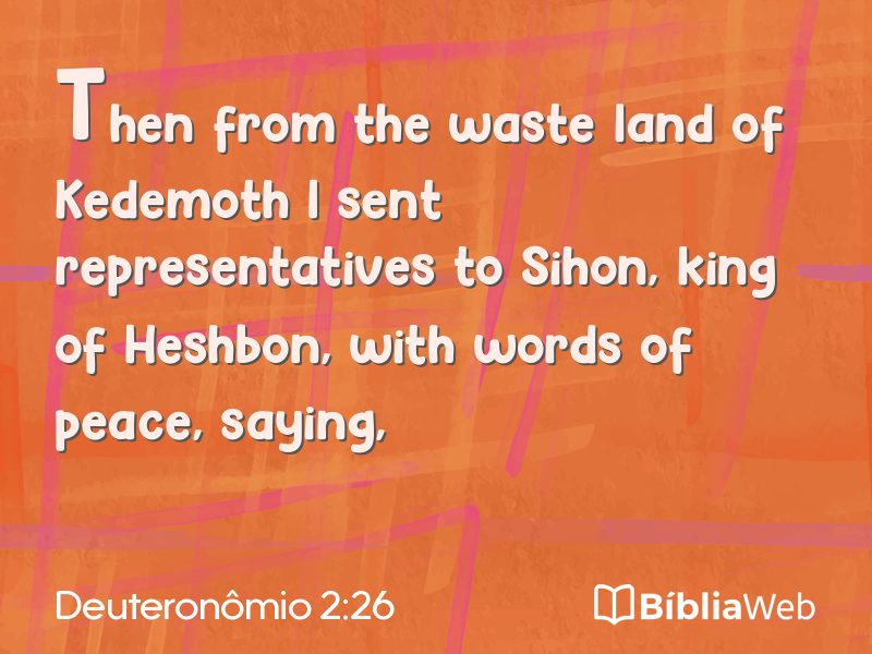 Deuteronômio 2:26 em imagem para compartilhar
