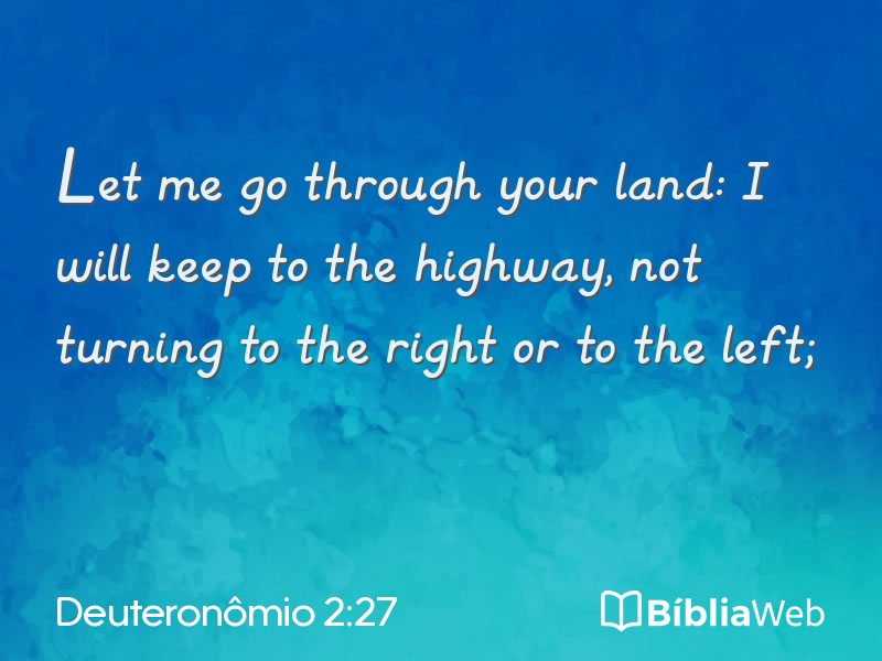 Deuteronômio 2:27 em imagem para compartilhar
