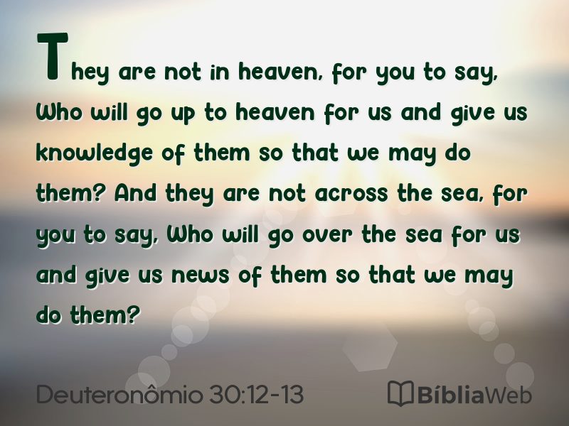 Deuteronômio 30:12-13 em imagem para compartilhar