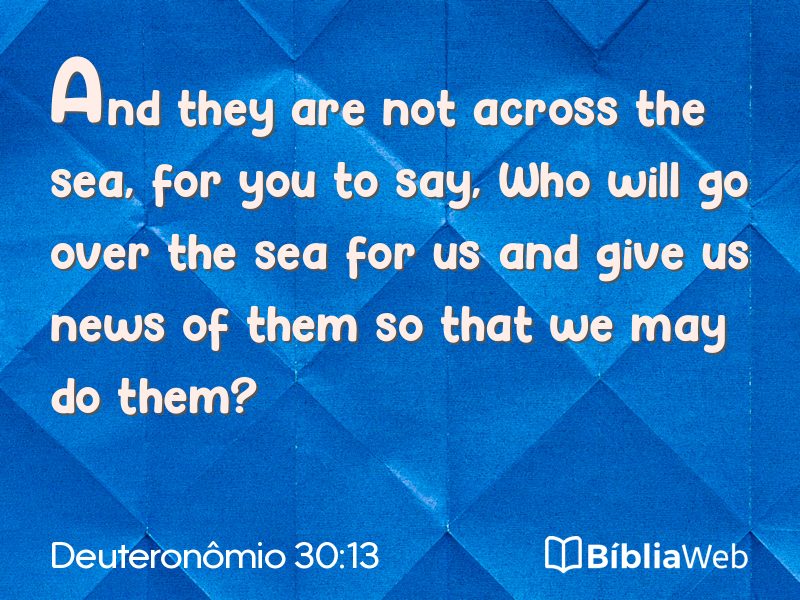 Deuteronômio 30:13 em imagem para compartilhar
