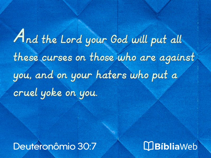 Deuteronômio 30:7 em imagem para compartilhar
