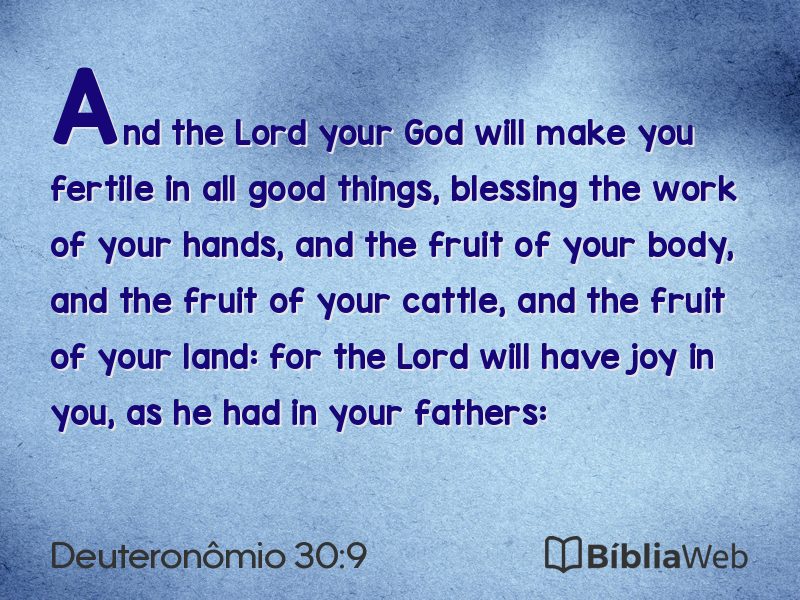 Deuteronômio 30:9 em imagem para compartilhar