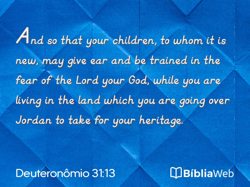 Deuteronômio 31:13 em imagem para compartilhar