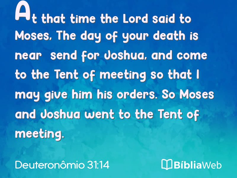 Deuteronômio 31:14 em imagem para compartilhar