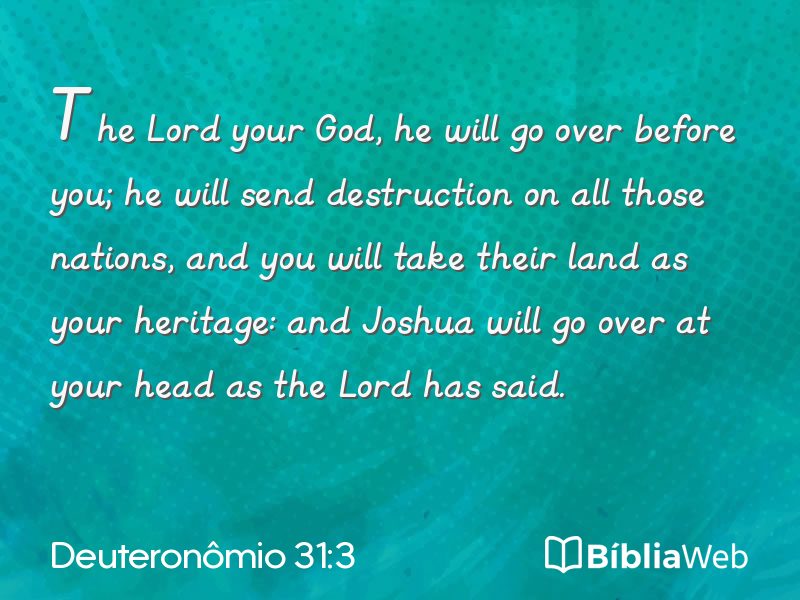 Deuteronômio 31:3 em imagem para compartilhar
