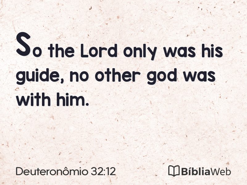 Deuteronômio 32:12 em imagem para compartilhar