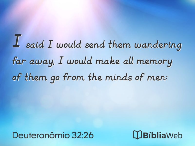 Deuteronômio 32:26 em imagem para compartilhar