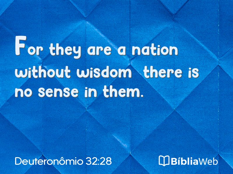Deuteronômio 32:28 em imagem para compartilhar