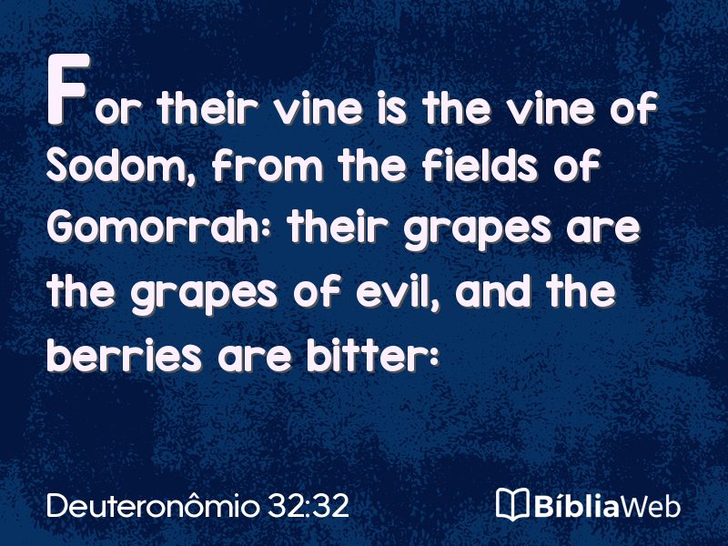 Deuteronômio 32:32 em imagem para compartilhar